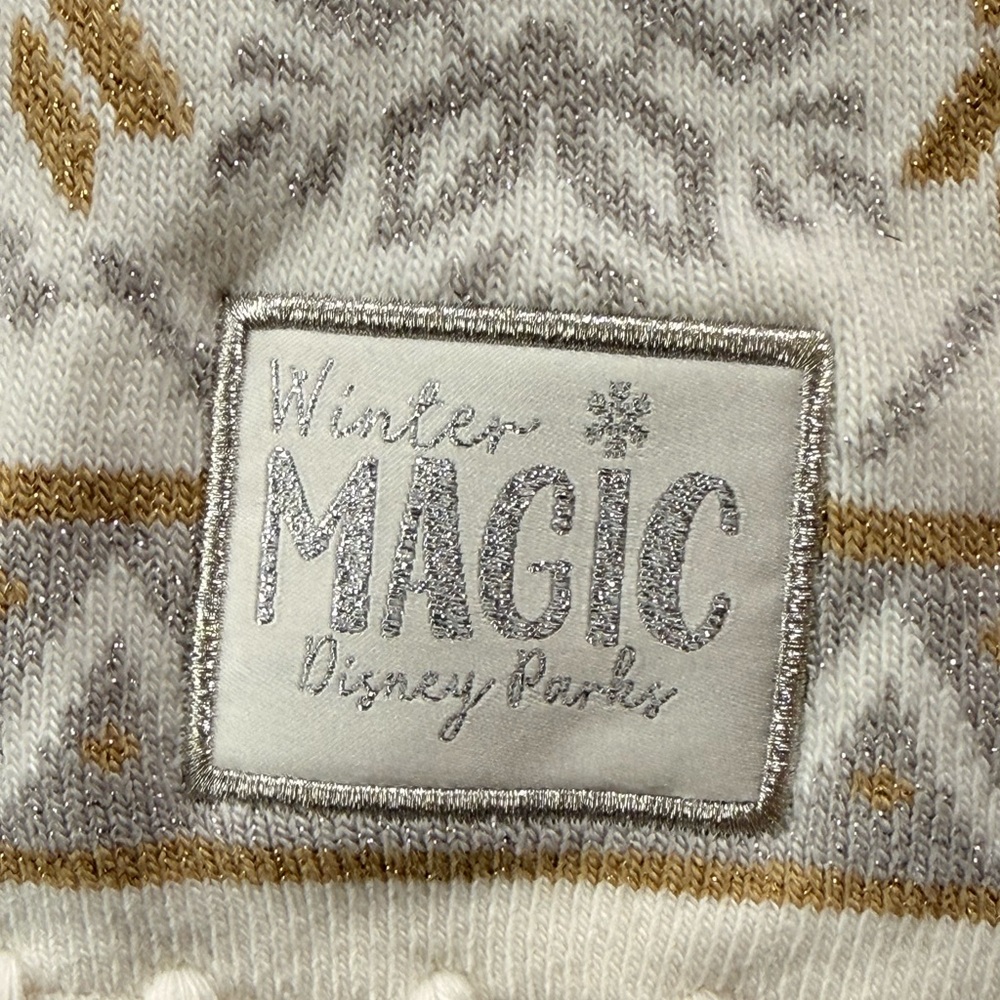 Disney Parks Winter Magic Scarf- Cream and Gold